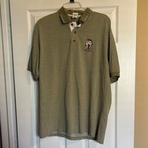 Disney Grumpy Golf men’s green embroidered short sleeve polo shirt size large